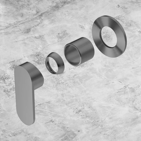 Nero Ecco Shower Mixer 80mm Round Plate (Trim Kit Only) Gunmetal