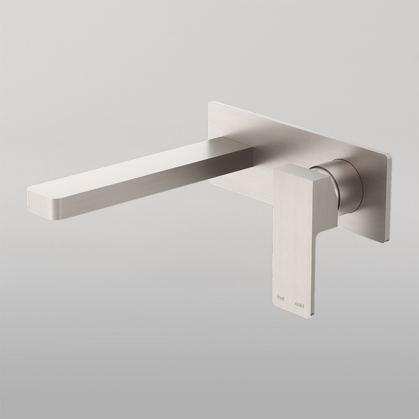 Nero Celia Wall Basin/Bath Mixer Brushed Nickel