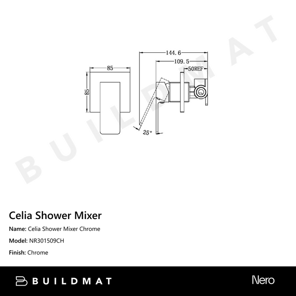 Nero Celia Shower Mixer Chrome