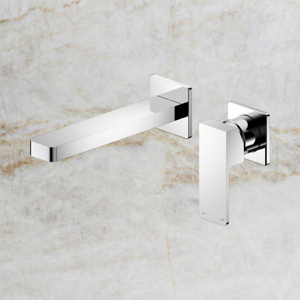 Nero Celia Wall Basin/Bath Mixer with Separate Backplate Chrome