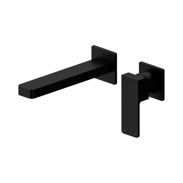Nero Celia Wall Basin/Bath Mixer with Separate Backplate Matte Black