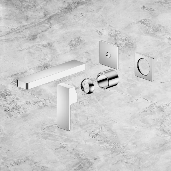 Nero Celia Wall Basin/Bath Mixer Separate Back Plate (Trim Kit Only) Chrome