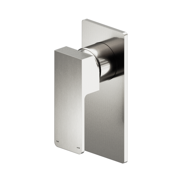 Nero Celia Shower Mixer with Rectangular Backplate Brushed Nickel