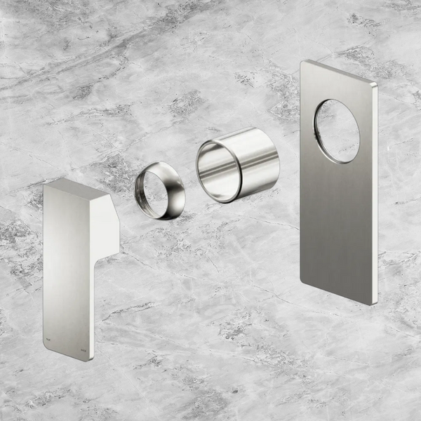 Nero Celia Shower Mixer Rectangular Backplate (Trim Kit Only) Brushed Nickel