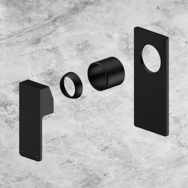 Nero Celia Shower Mixer Rectangular Backplate (Trim Kit Only) Matte Black