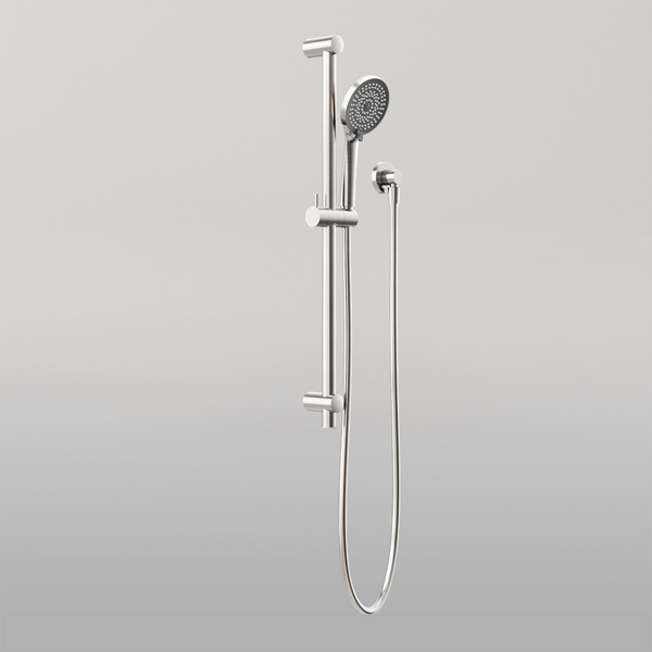 Nero Round Metal Project Shower Rail 4 Star Rating Brushed Nickel