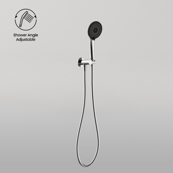 Nero Project Round Shower On Bracket 4 Star Rating Chrome