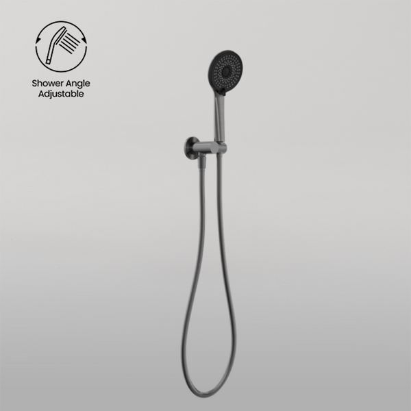 Nero Project Round Shower On Bracket 4 Star Rating Gun Metal