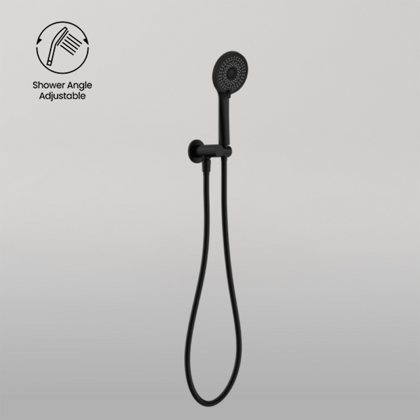 Nero Project Round Shower On Bracket 4 Star Rating Matte Black