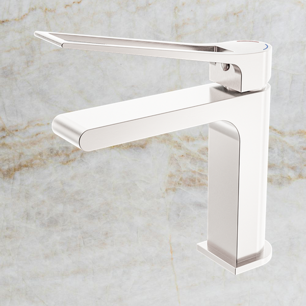 Nero Bianca Care Basin Mixer Brushed Nickel