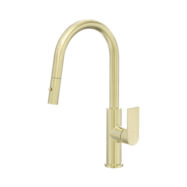 Nero Bianca Smart Sensor Pull Out Kitchen Mixer Brushed Gold