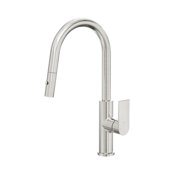 Nero Bianca Smart Sensor Pull Out Kitchen Mixer Brushed Nickel