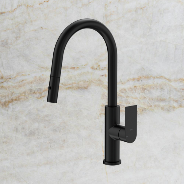 Nero Bianca Smart Sensor Pull Out Kitchen Mixer Matte Black