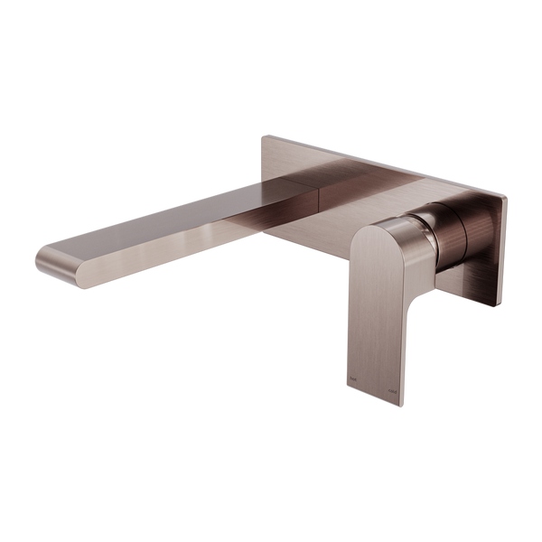 Nero Bianca Wall Basin/Bath Mixer 187mm Brushed Bronze