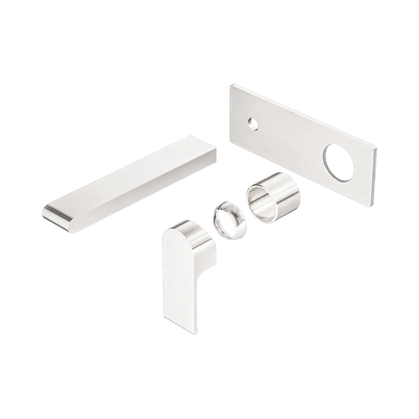 Nero Bianca Wall Basin/Bath Mixer 187mm (Trim Kit Only) Brushed Nickel