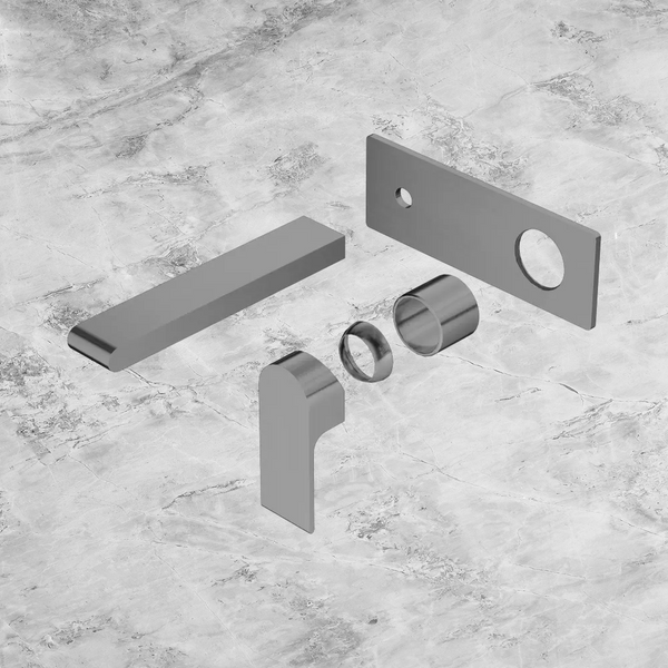 Nero Bianca Wall Basin/Bath Mixer 187mm (Trim Kit Only) Gunmetal