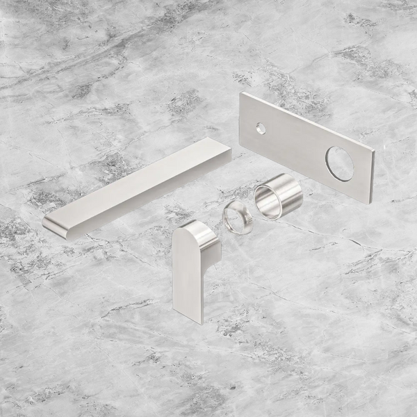 Nero Bianca Wall Basin/Bath Mixer 230mm (Trim Kit Only) Brushed Nickel