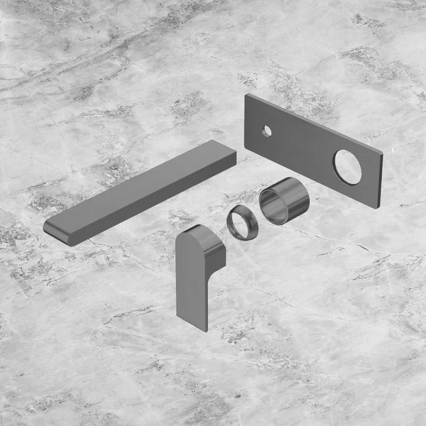 Nero Bianca Wall Basin/Bath Mixer 230mm (Trim Kit Only) Gunmetal