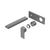 Nero Bianca Wall Basin/Bath Mixer 230mm (Trim Kit Only) Gunmetal
