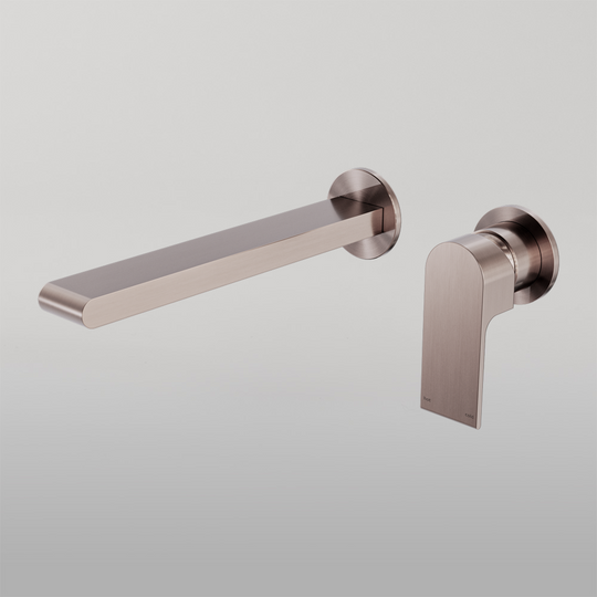 Nero Bianca Wall Basin/Bath Mixer Separate Back Plate 187mm Brushed Bronze