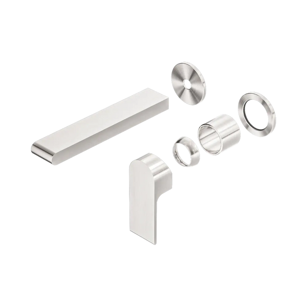 Nero Bianca Wall Basin/Bath Mixer Separate Back Plate 187mm (Trim Kit Only) Brushed Nickel