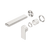 Nero Bianca Wall Basin/Bath Mixer Separate Back Plate 187mm (Trim Kit Only) Brushed Nickel