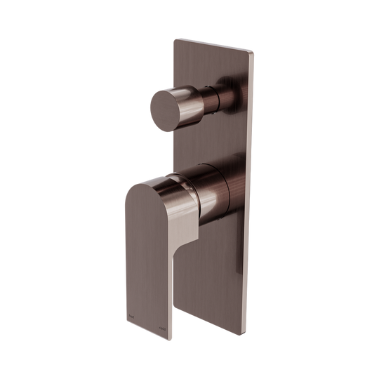 Nero Bianca Shower Mixer With Divertor Brushed Bronze