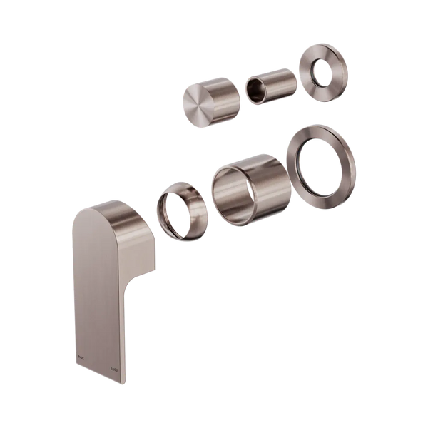 Nero Bianca Shower Mixer with Diverter Separate Back Plate (Trim Kit Only) Brushed Bronze