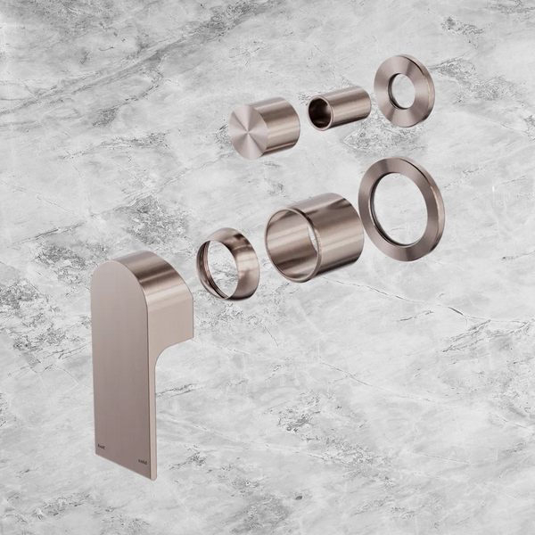 Nero Bianca Shower Mixer with Diverter Separate Back Plate (Trim Kit Only) Brushed Bronze