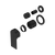 Nero Bianca Shower Mixer with Diverter Separate Back Plate (Trim Kit Only) Matte Black