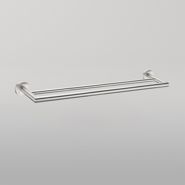 Nero Dolce Double Towel Rail 700mm Brushed Nickel