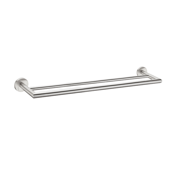 Nero Dolce Double Towel Rail 700mm Brushed Nickel