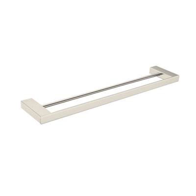 Nero Celia Double Towel Rail 800mm Brushed Nickel
