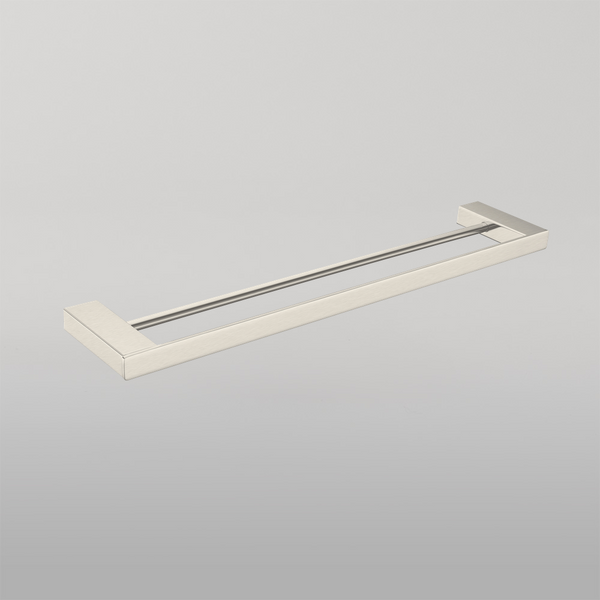 Nero Celia Double Towel Rail 800mm Brushed Nickel