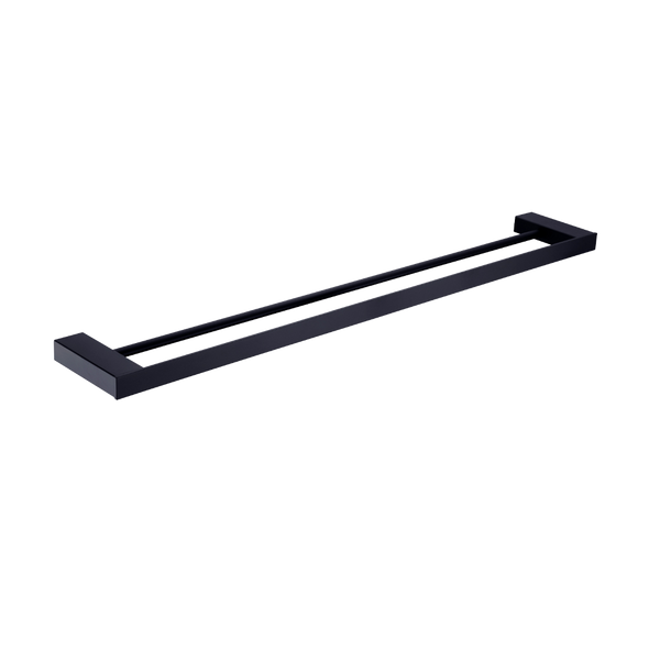 Nero Celia Double Towel Rail 800mm Matte Black