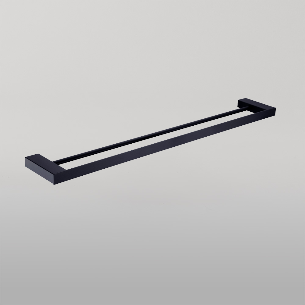 Nero Celia Double Towel Rail 800mm Matte Black Buildmat