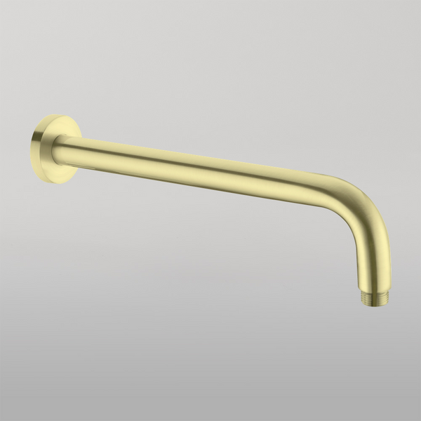 Nero Round Shower Arm 500mm Length Brushed Gold