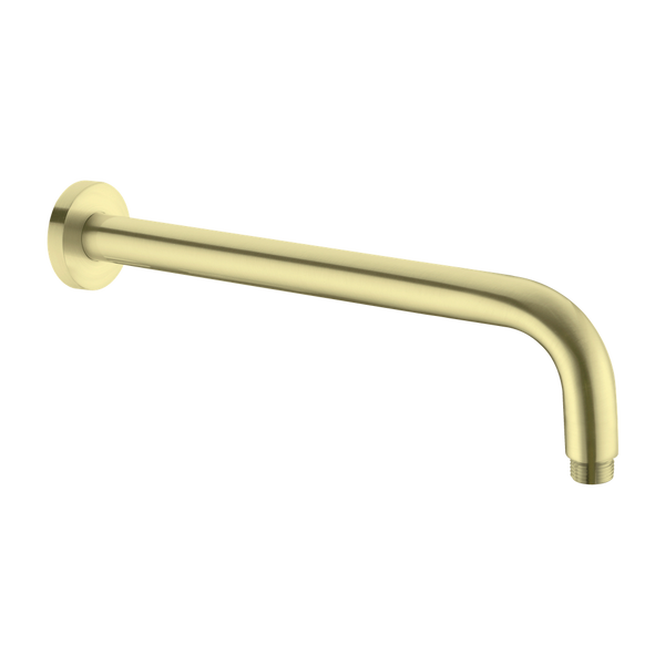 Nero Round Shower Arm 500mm Length Brushed Gold
