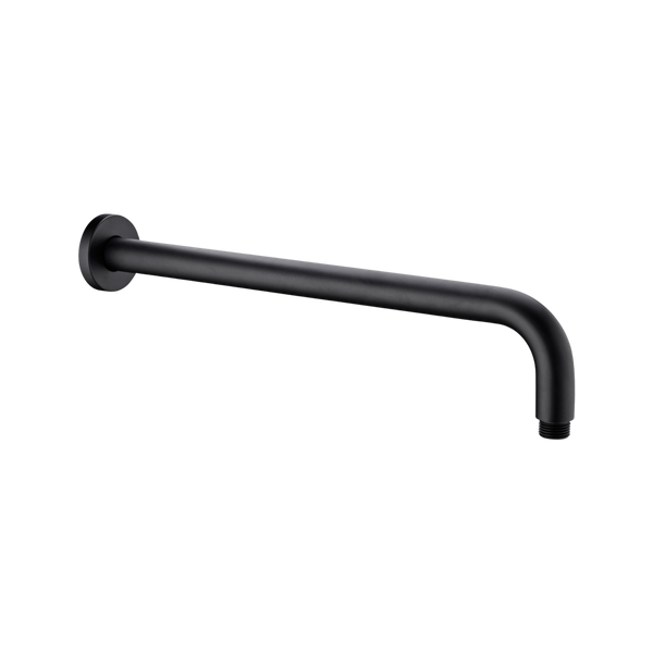 Nero Round Shower Arm 500mm Length Matte Black