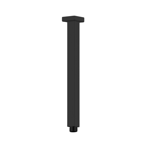 Nero Square Ceiling Arm 450mm Length Matte Black