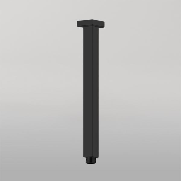 Nero Square Ceiling Arm 450mm Length Matte Black