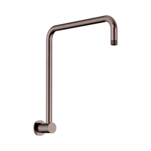 Nero Round Swivel Shower Arm Brushed Bronze