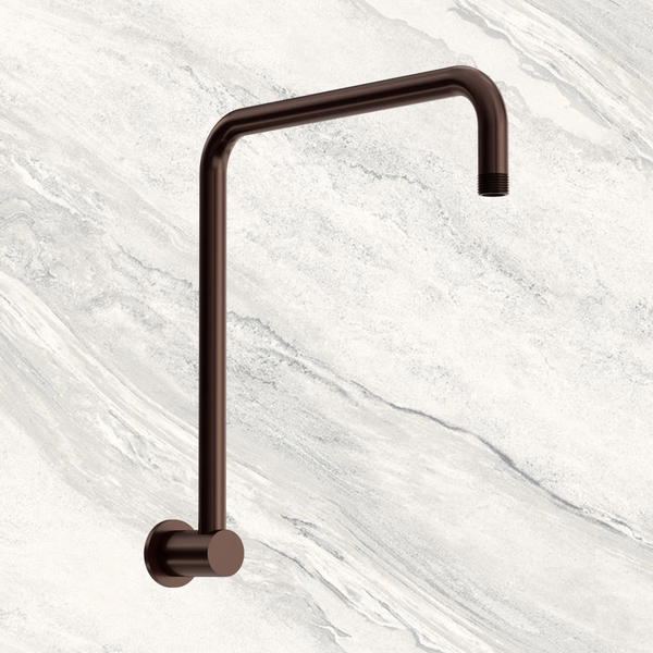 Nero Round Swivel Shower Arm Rome Bronze
