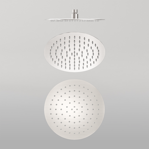 Nero 250mm Round Stainless Steel Shower Head 250mm 4 Star Rating Brushed Nickel
