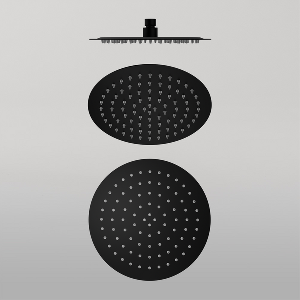 Nero 250mm Round Stainless Steel Shower Head 250mm 4 Star Rating Matte Black