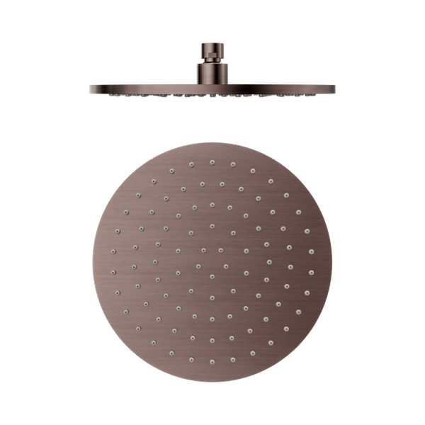 Nero 250mm Round Metal Shower Head II Brushed Bronze