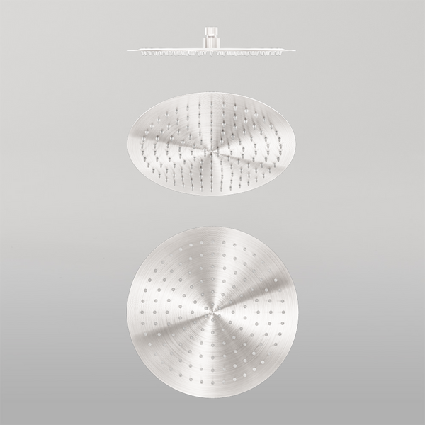Nero Zen 300mm Round Shower Head Brushed Nickel