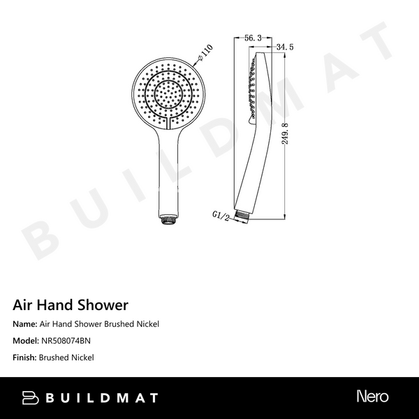Nero Air Hand Shower Brushed Nickel