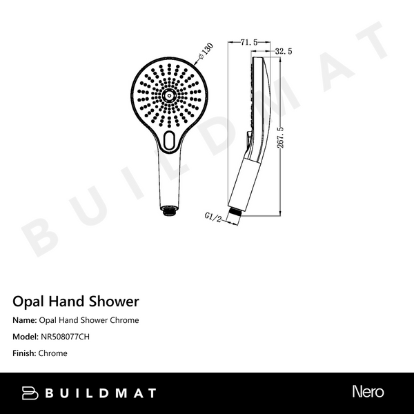 Nero Opal Hand Shower Chrome