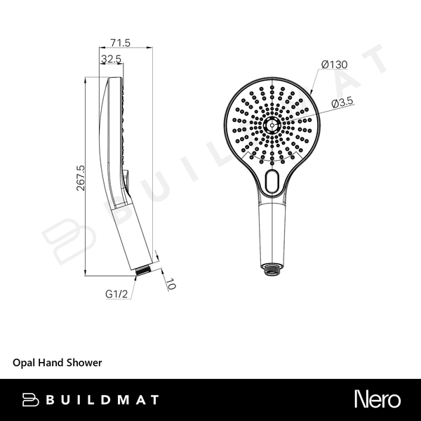Nero Opal Hand Shower Gunmetal